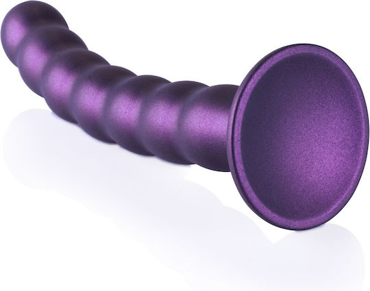 Shots Glass Dildo with Balls and Suction Cup Purple 20.5cm