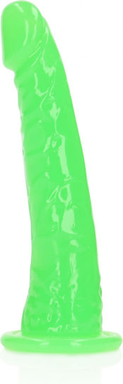 Shots Glass Dildo with Balls and Suction Cup Green 15.5cm