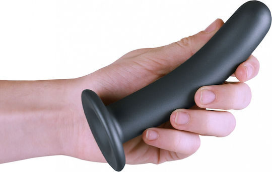 Shots Ρεαλιστικό Dildo με Όρχεις και Βεντούζα Γκρι 14.5cm