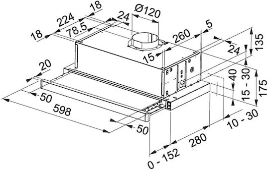 Franke Flex Eco 6032 Συρόμενος Απορροφητήρας 60cm Λευκός