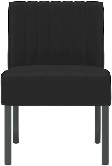 Sessel Samt Schwarz 48x64x72cm