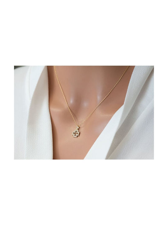 Paraxenies Damen Gold Kreuz 14K mit Kette