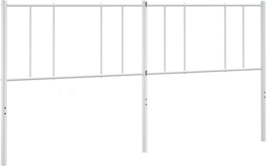 vidaXL Metallic White Bed Headboard 206x90cm