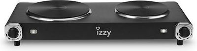 Izzy IZ-1203 Επιτραπέζια Εστία Εμαγιέ Διπλή Μαύρη