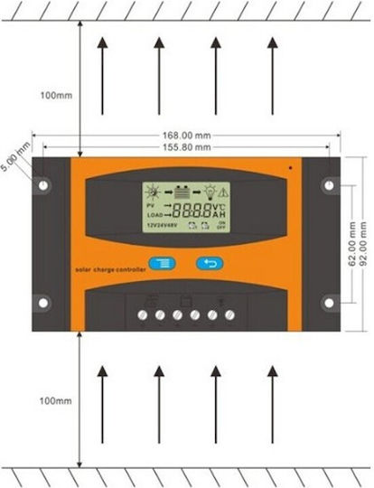 PWM Solar Charge Controller LD2420C 12V / 20A 210-00-05