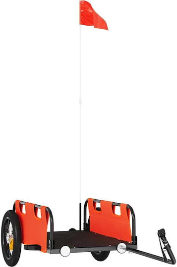 Vidaxl Anhänger Fahrradzubehör Orange Oxford Eisen