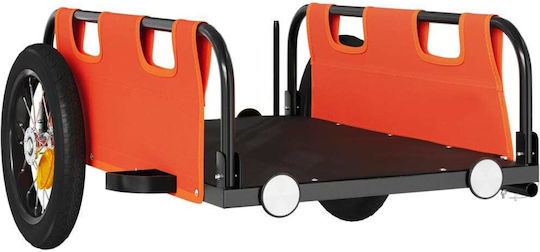 Vidaxl Anhänger Fahrradzubehör Orange Oxford Eisen