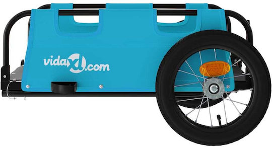 Vidaxl Anhänger Fahrradzubehör Blaues Oxford-Gewebe Eisen
