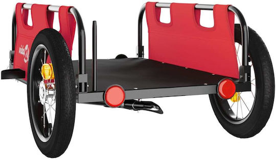 Vidaxl Bicycle Trailer Red Oxford Fabric Iron