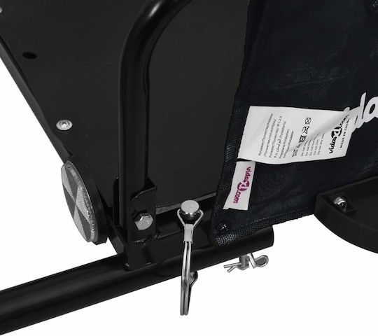 Vidaxl Bicycle Trailer Black Oxford Fabric Iron