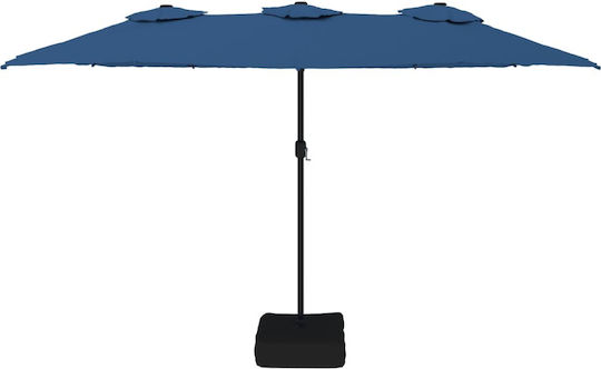 Professioneller Rundschreiben Aluminium Garten- und Terrassen-Sonnenschirm Blau F4.49xY2.45m