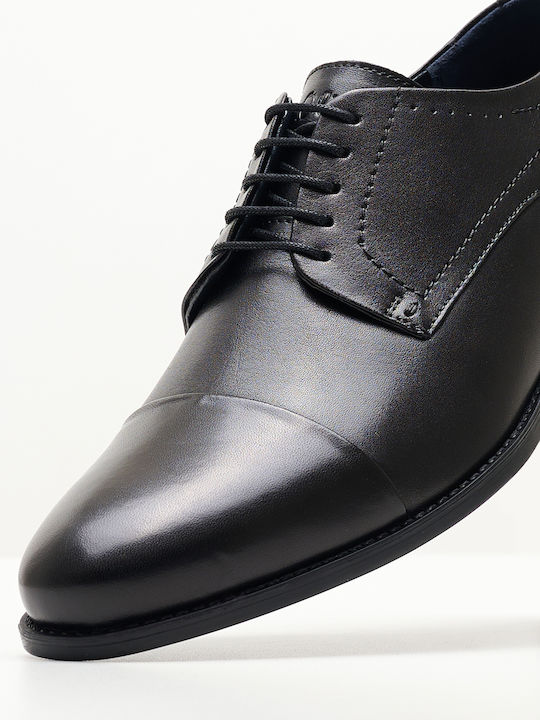 S.Oliver Men's Leather Dress Shoes Black