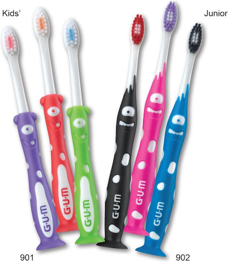 GUM Junior 902 Children's Toothbrush For 7+ Years Black