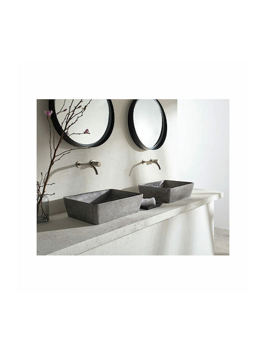 Fossil Jade Countertop Sink marble 60x38x14cm Black