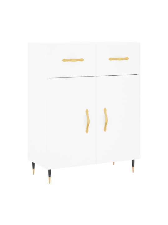 Wooden Buffet with Drawers White L69.5xW34xH90cm