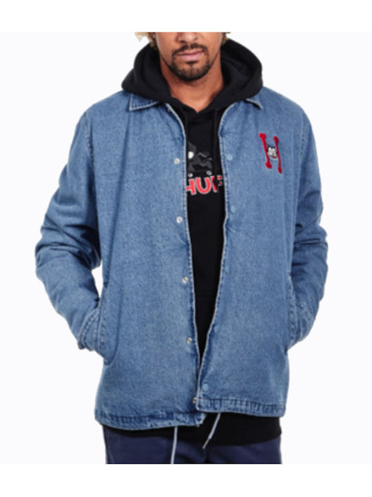 HUF Men's Denim Jacket Blue