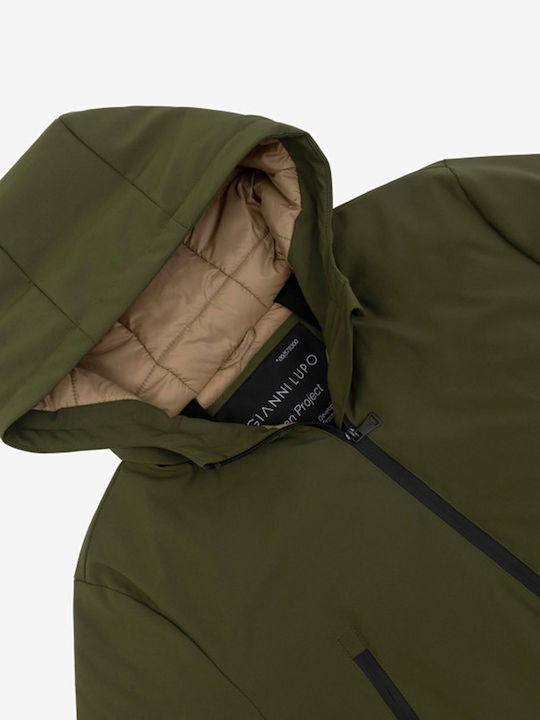 Gianni Lupo Men's Winter Parka Jacket Green