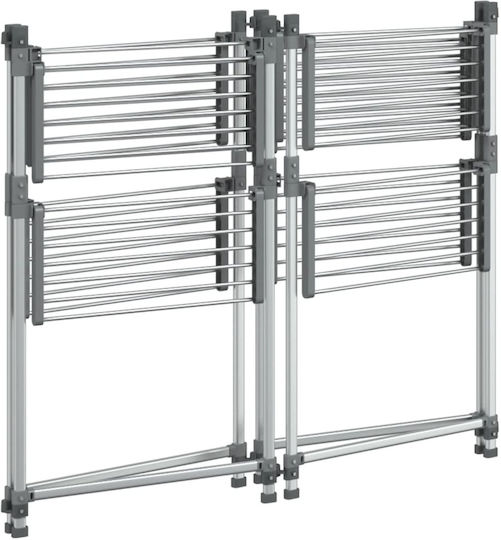 vidaXL Klappbarer Boden-Kleiderständer aus Aluminium mit Aufhängelänge 33m