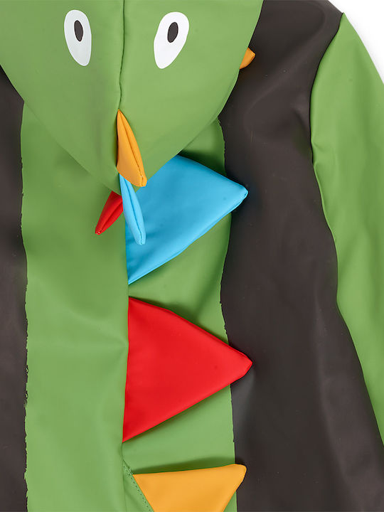 Wasserdicht Kinder Freizeitjacke Kurz mit Kapuze Grün