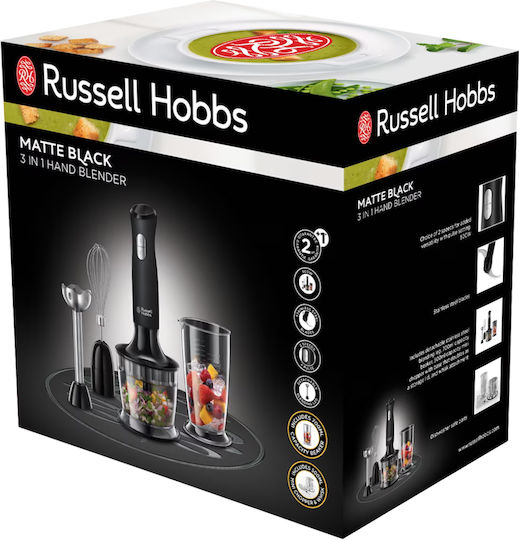 Russell Hobbs Desire Hand Blender With Plastic Rod 500W Black