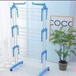 Uscătoare Rufe Pliere Pardoseală Din Aluminiu Cu Roți 70x50cm
