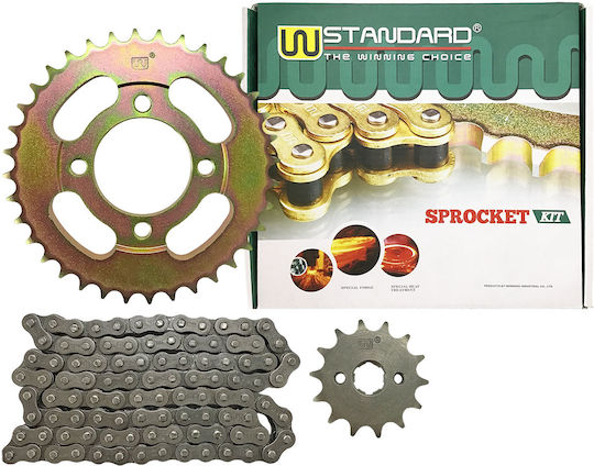 W Standard Σετ Γρανάζια Αλυσίδα για Honda Astrea Grand 100