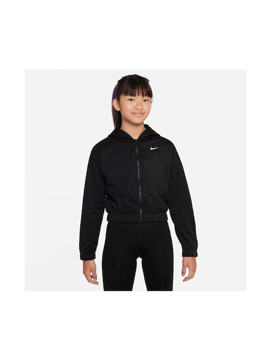 Nike Kinder Sweatshirt mit Kapuze Schwarz ThermaFit