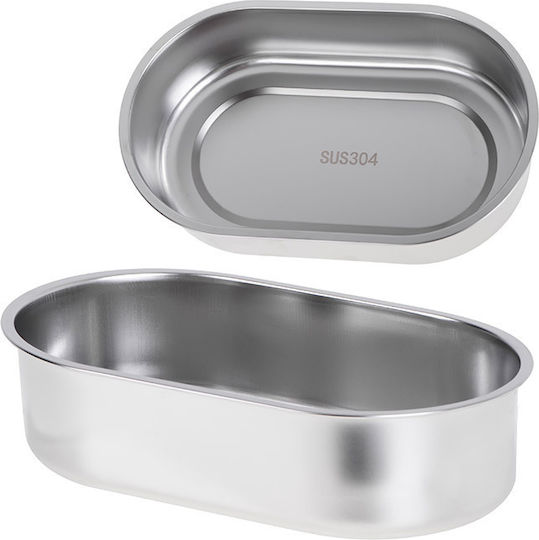 Adler Cutie de Prânz Electrică din Inox Verde cu Compartimente 800ml