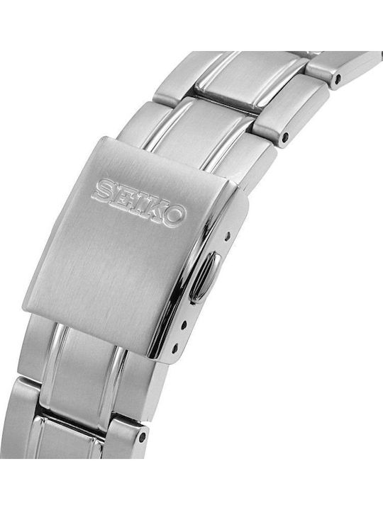 Seiko Men's Watch 41.5mm Chronograph Battery with Silver Metal Bracelet