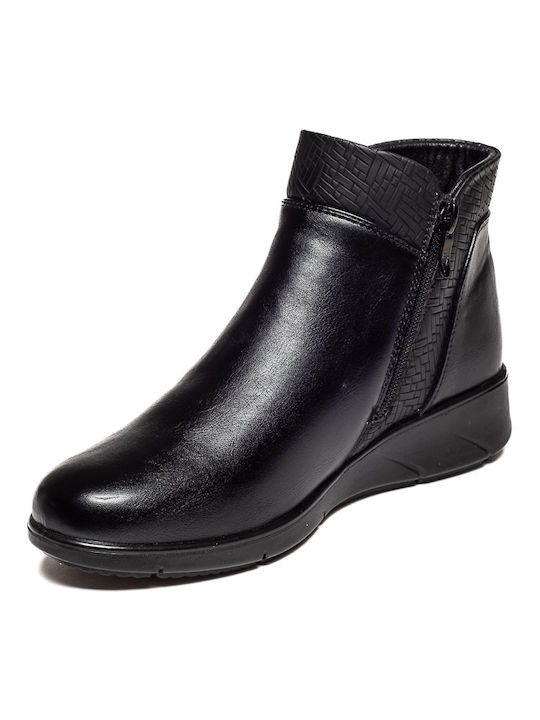 Soft & Flex Women's Platform Ankle Boots Black