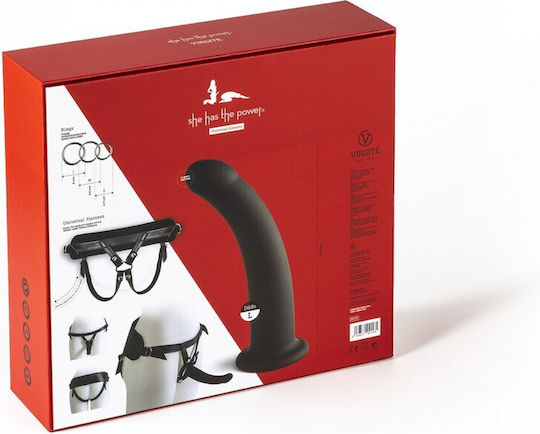 Virgite Harness με Dildo σε Μαύρο Χρώμα