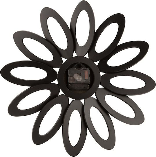 Karlsson Fiore Ρολόι Τοίχου Ξύλινο Black Ø40cm