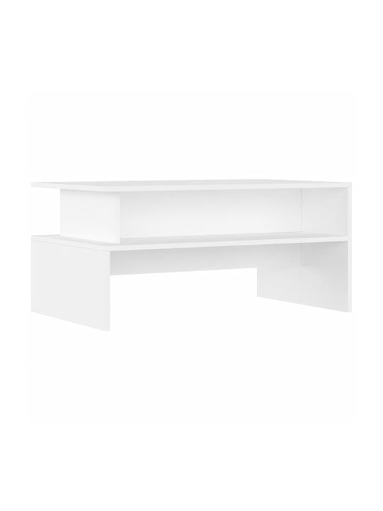 Rectangular Coffee Table Wooden White L90xW55xH42.5cm.