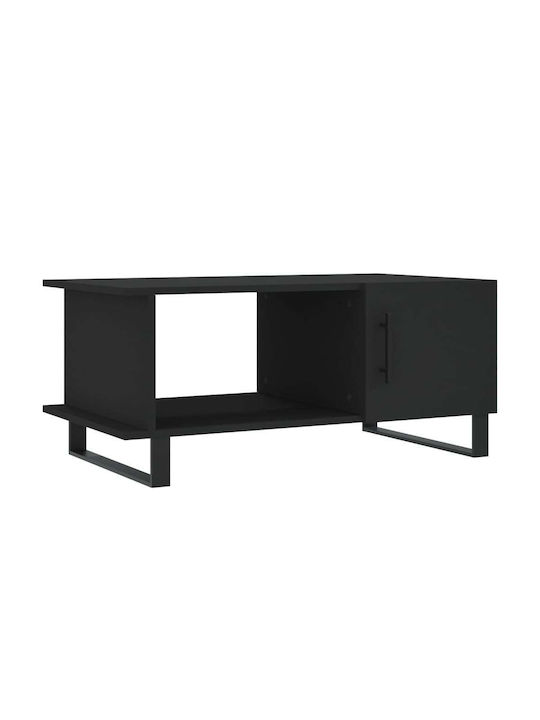 Rectangular Wooden Coffee Table Black L90xW50xH40cm