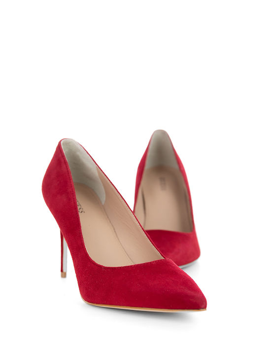 Guess Leather Pointed Toe Red Heels