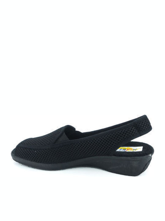 Medies Synthetic Leather Women's Slippers Black