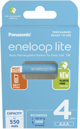 Panasonic Eneloop Lite Презареждащи батерии AAA Ni-MH 550mAh 1.2V 4бр