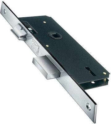 Domus Recessed Lock Mesoportas with Center 20mm Silver