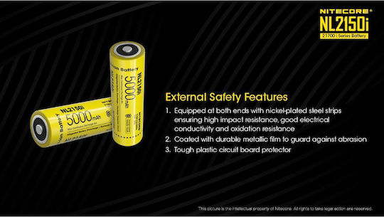 NiteCore NL2150i Baterie Reîncărcabilă 21700 Li-ion 5000mAh 3.6V 1buc