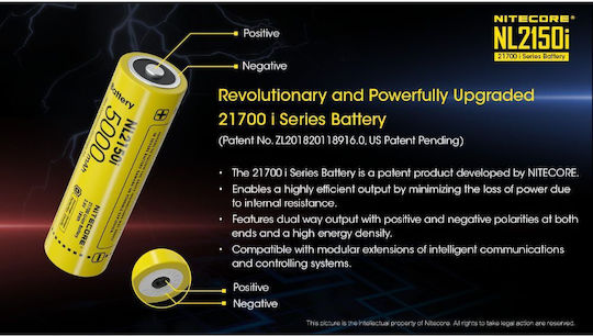 NiteCore NL2150i Baterie Reîncărcabilă 21700 Li-ion 5000mAh 3.6V 1buc