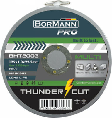 Bormann Pro Thunder-Cut Multi Cutting Long Life Slicer/Coarse Grater Disc Metal 125mm 1pcs