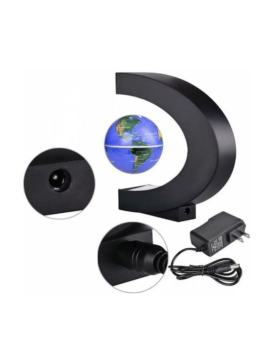 Floating Illuminated World Globe with Diameter 18cm and Height 17cm