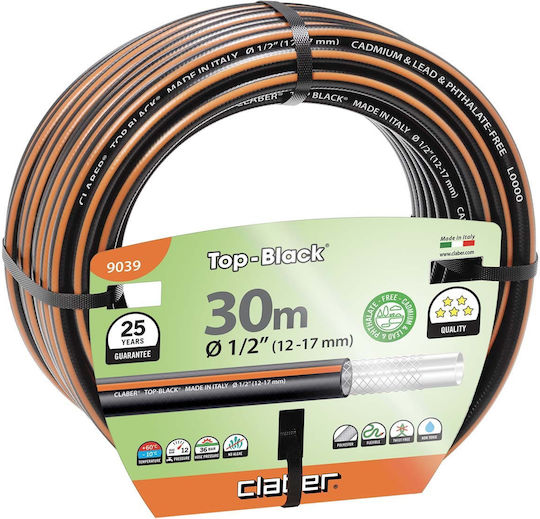 Claber Top Black Λάστιχο Ποτίσματος 1/2" 30m