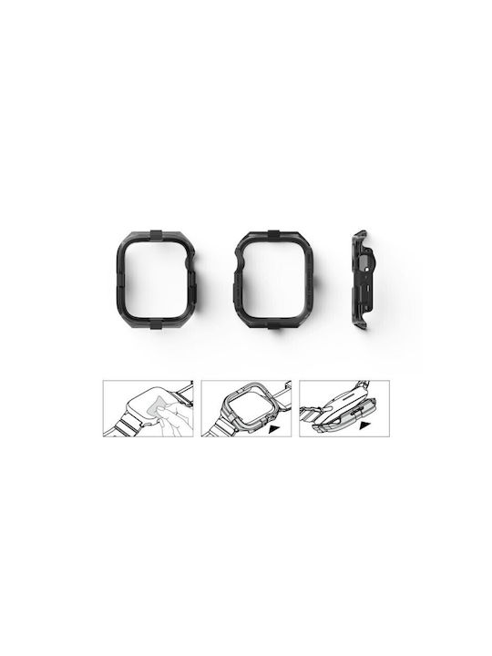 Ringke Fusion Bumper σε Μαύρο χρώμα για το Apple Watch 45mm