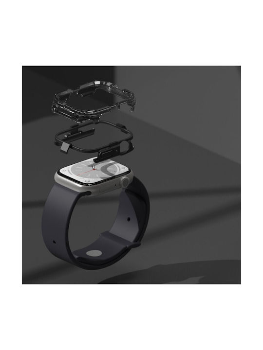 Ringke Fusion Bumper σε Μαύρο χρώμα για το Apple Watch 45mm