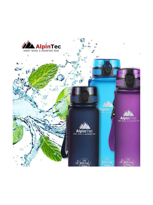 AlpinPro Water Bottle Plastic 500ml Green