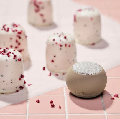 Kreafunk aGO Stone Bluetooth-Lautsprecher 3W mit Akkulaufzeit bis zu 15 Stunden Ivory Sand