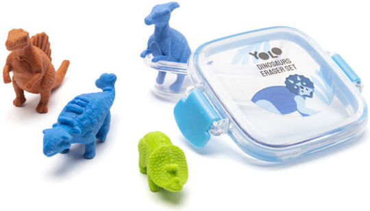 Yolo Eraser Set for Pencil and Pen Dino and Unicorn (Μiscellaneous colours) 1pcs Dino And Unicorn