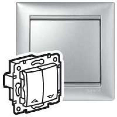 Legrand Valena Recessed Electrical Rolling Shutters Wall Switch no Frame Basic Aluminium