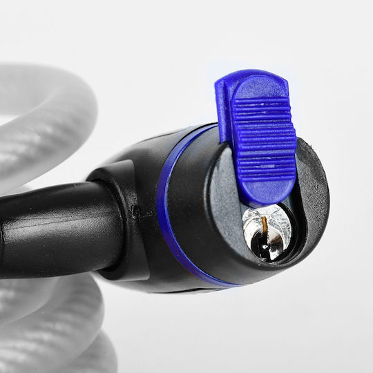 Oxford Cable Lock Κλειδαριά Ποδηλάτου Κουλούρα με Κλειδί Διάφανη